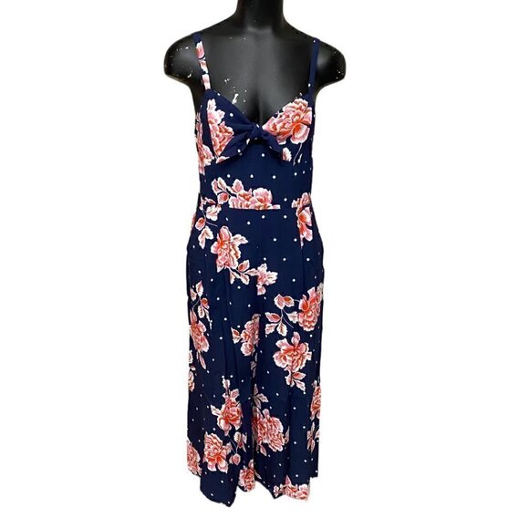NEW Yumi Kim FLORAL AFFAIR NAVY PRETTY CHIC JUMPSUIT Size Large - Picture 2 of 10
